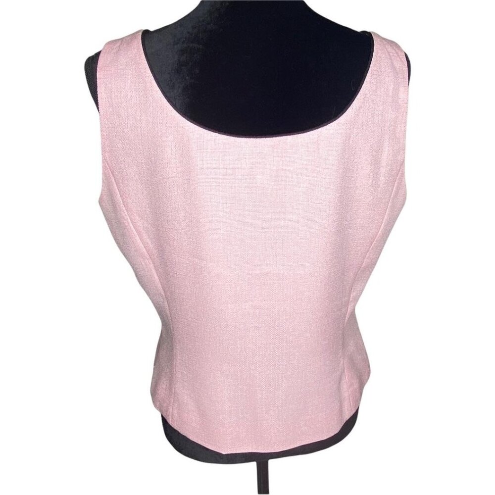 Tahari Arthur S. Levine 12P Pink Two-Piece Jacket & Sleeveless Top Womens Petite - Picture 9 of 14